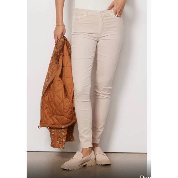 7 for All Mankind The Skinny Velveteen Jeans Off White 29 - Picture 1 of 9